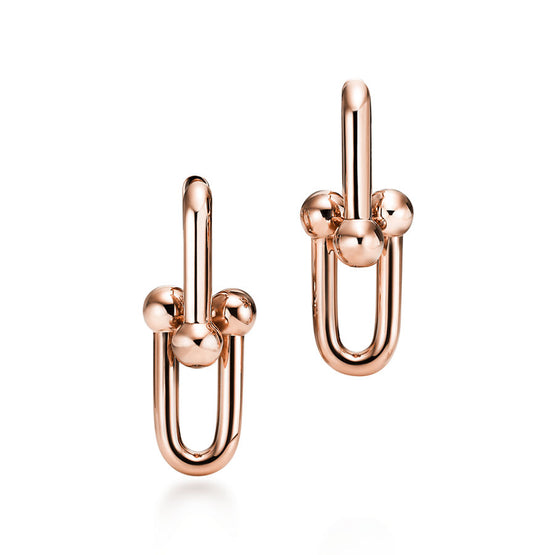 Victoria vine diamond accent DP earrings in 18k Rose Gold