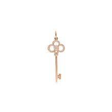 Diamond mens PETALS Keys in 18k Rose Gold