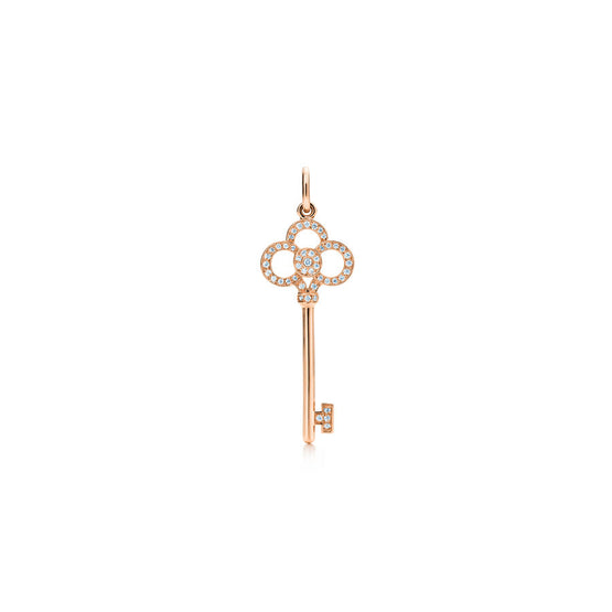 Diamond mens PETALS Keys in 18k Rose Gold