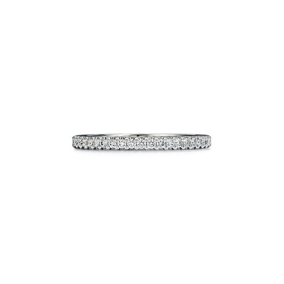 Diamond nesting band narrow in Platinum