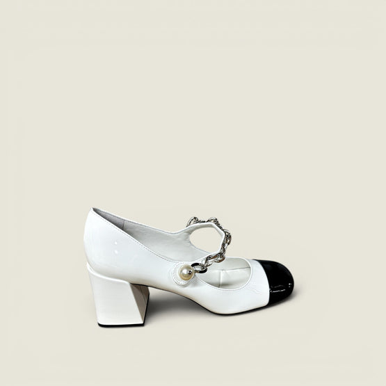 Patent leather pumps
