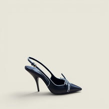 Nappa leather slingback pumps
