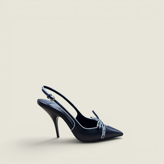 Nappa leather slingback pumps