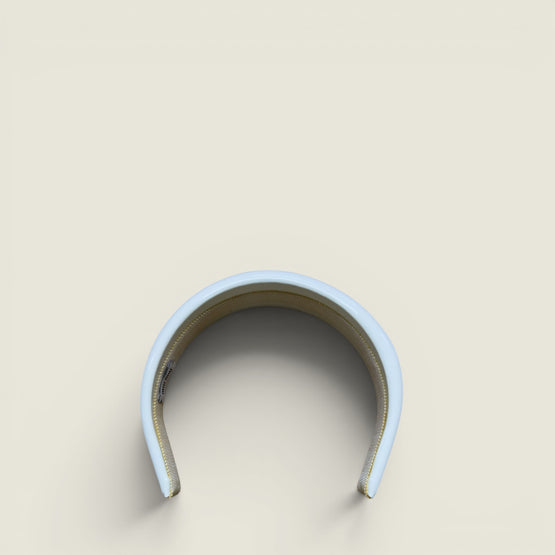 Women Patent Leather Headband - Bianco