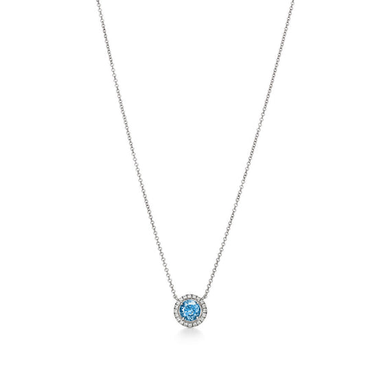 Diamond RBL small FIREFLY pendant in Platinum