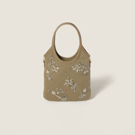 Ivy embroidered gabardine bag