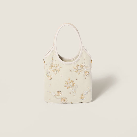 Ivy embroidered gabardine bag