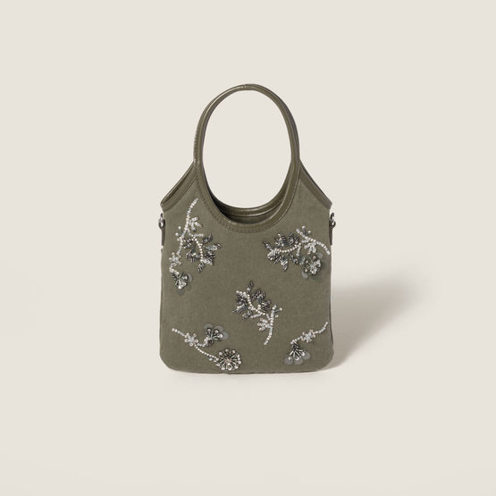 Ivy embroidered gabardine bag