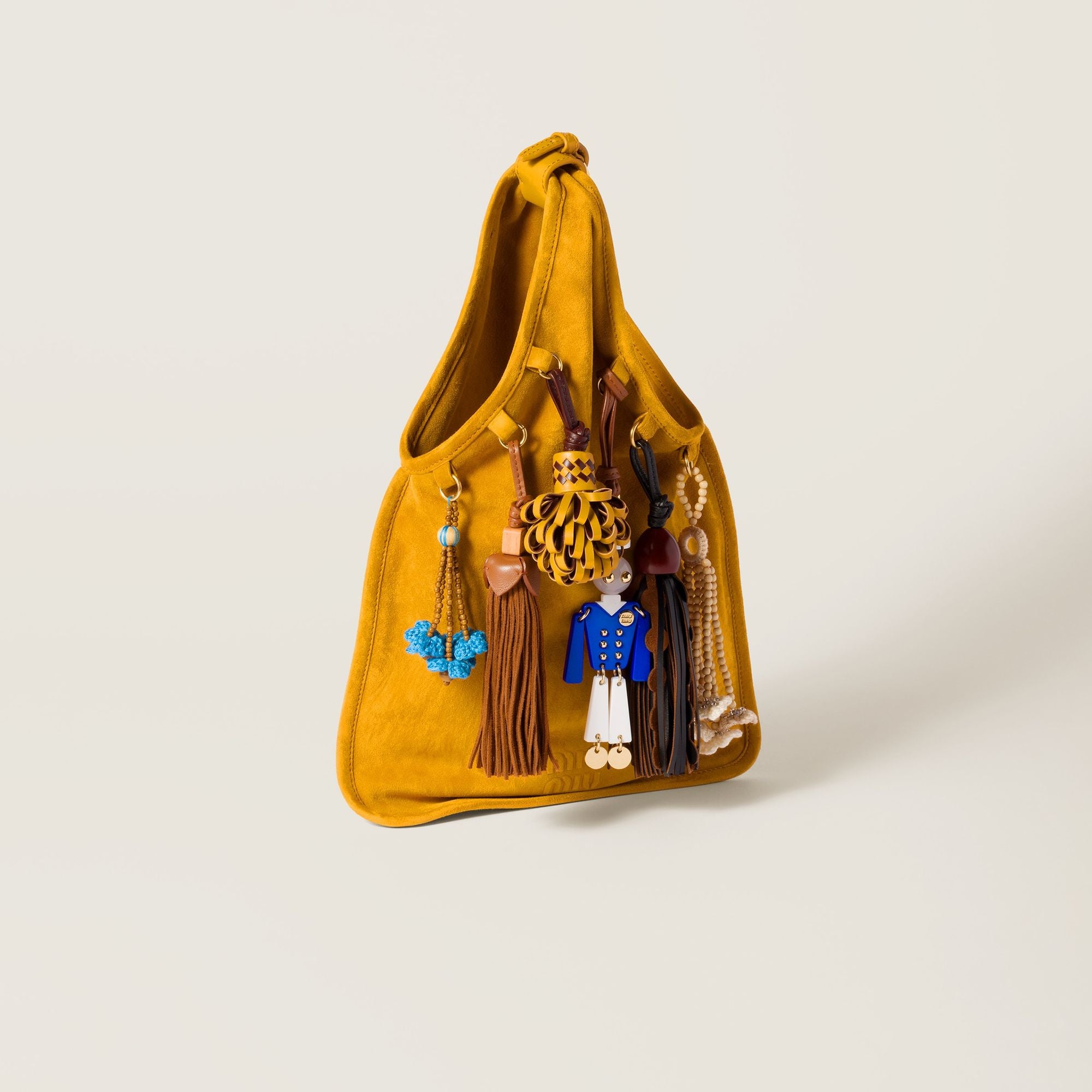 Women Suede Bag With Trick - Whisky