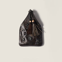 Women Embroidered Nappa Leather Handbag - Caffe'