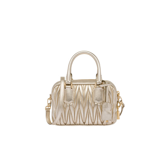 Women Arcadie Matelassé Nappa Leather Bag - Pirite