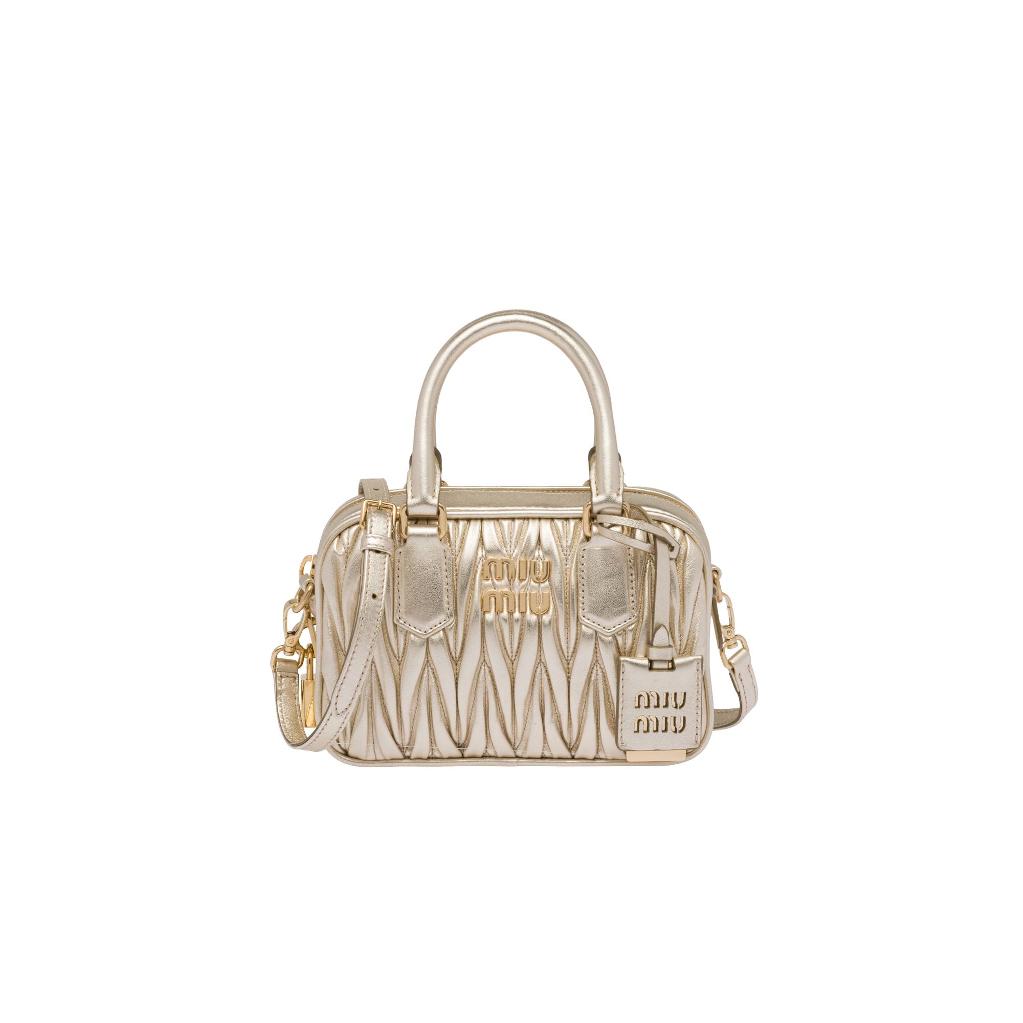 Women Arcadie Matelassé Nappa Leather Bag - Pirite