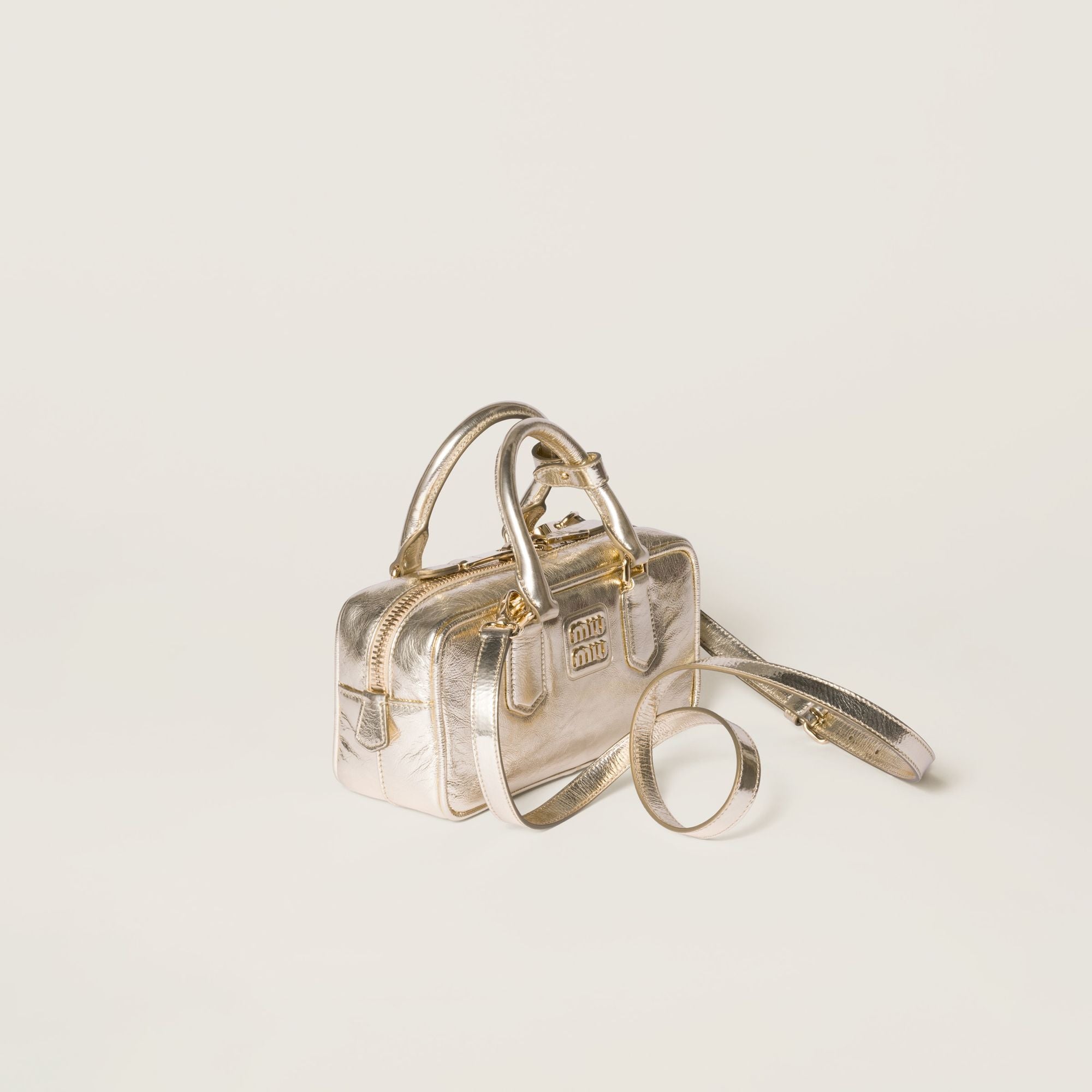 Women Arcadie Laminated Nappa Leather Bag - Pirite