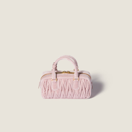Women Arcadie Matelassé Velvet Bag - Alabastro
