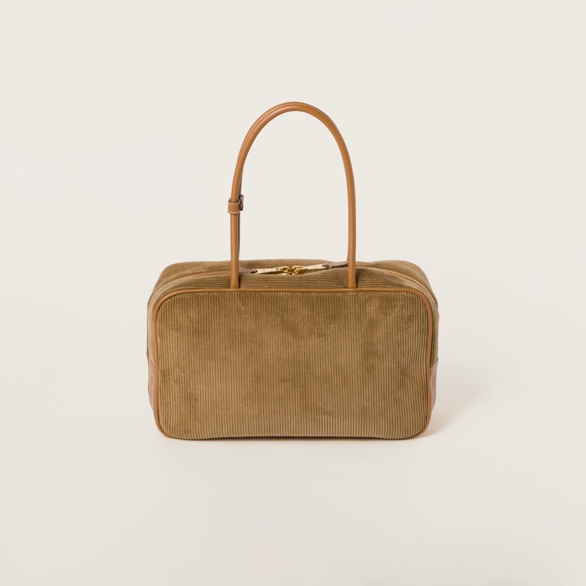 Women Beau Corduroy Top-handle Bag - Cannella