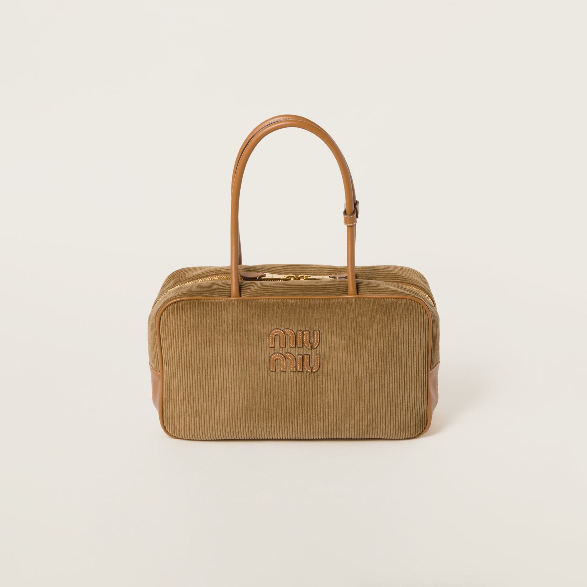 Women Beau Corduroy Top-handle Bag - Cannella