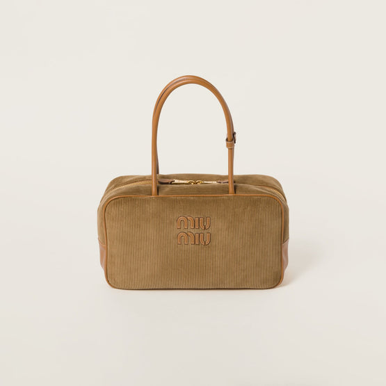 Women Beau Corduroy Top-handle Bag - Cannella