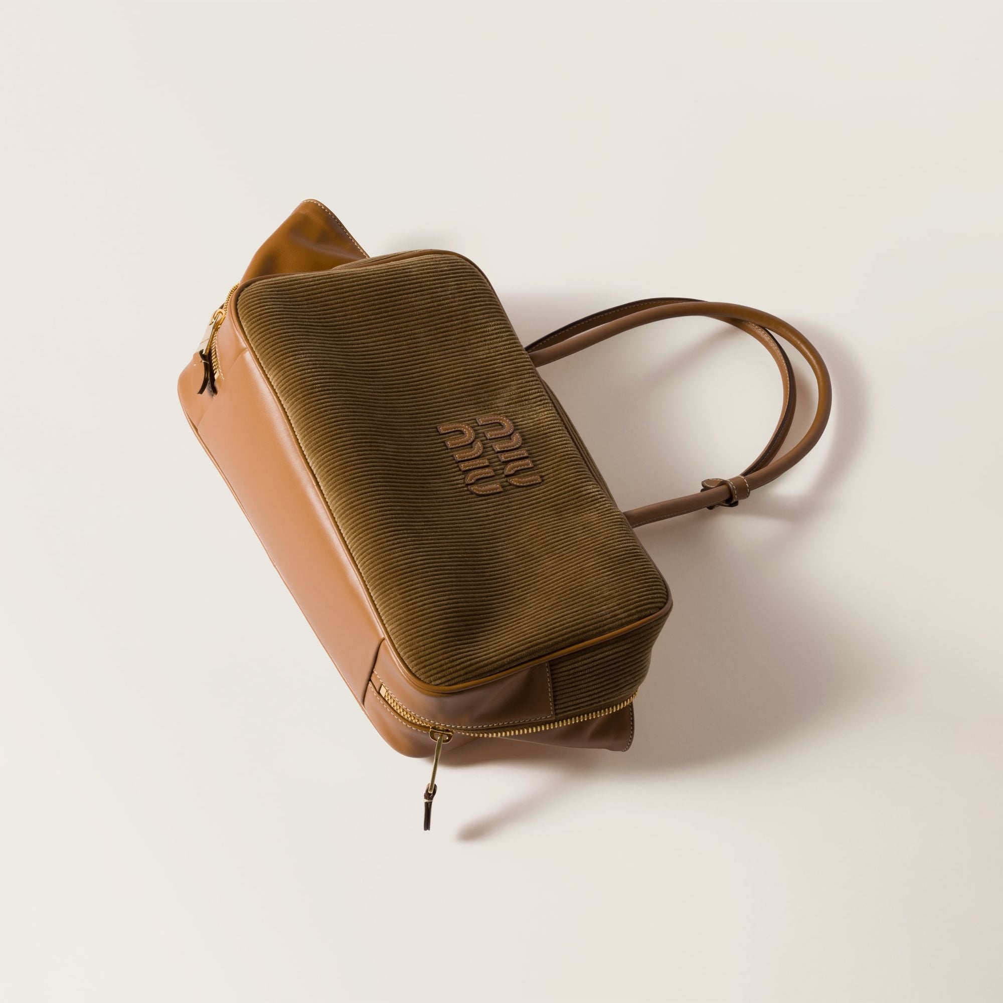 Women Beau Corduroy Top-handle Bag - Cannella