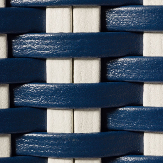 Women Beau Leather Bag - Bluette+bianco