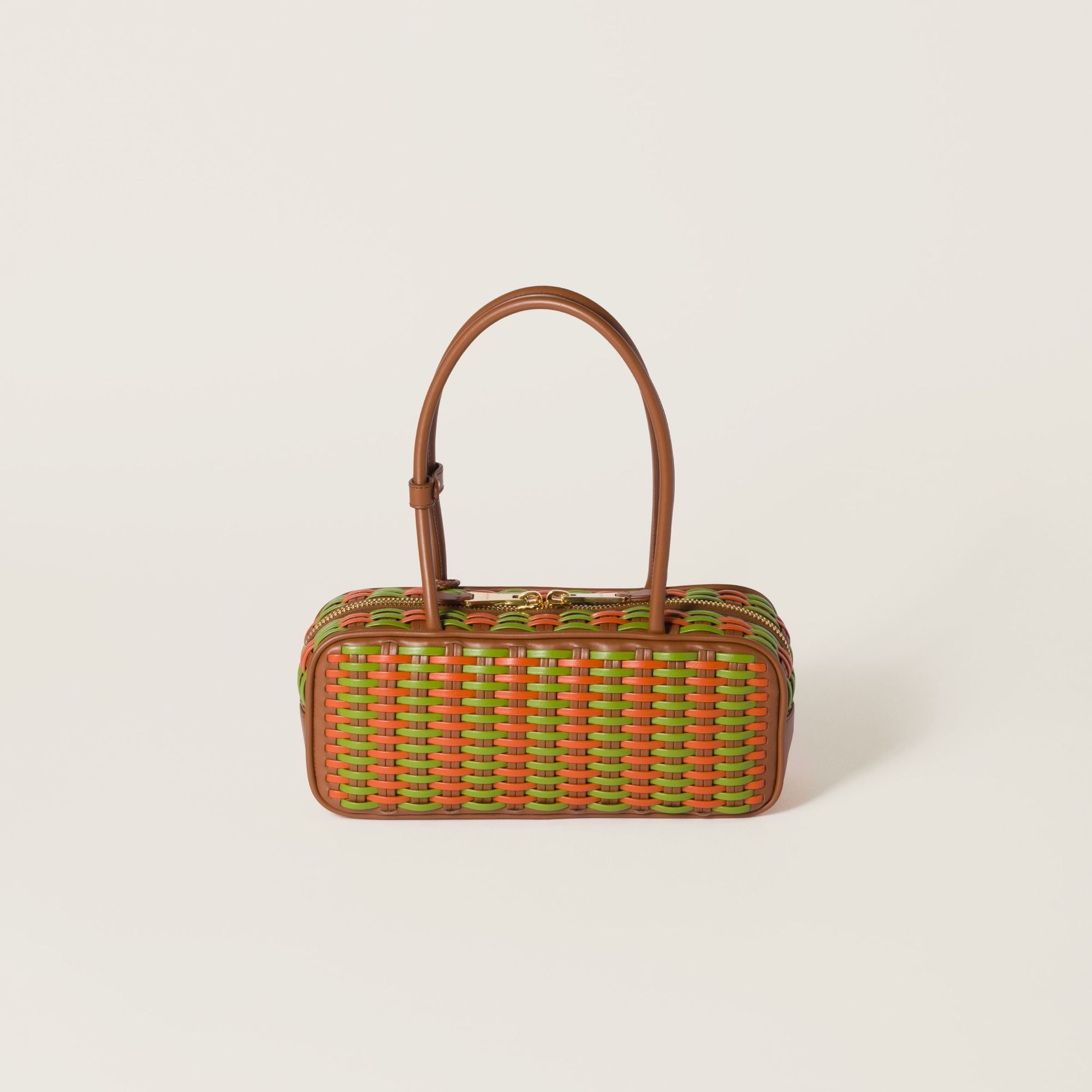 Women Beau Leather Bag - Cognac+felce+rame