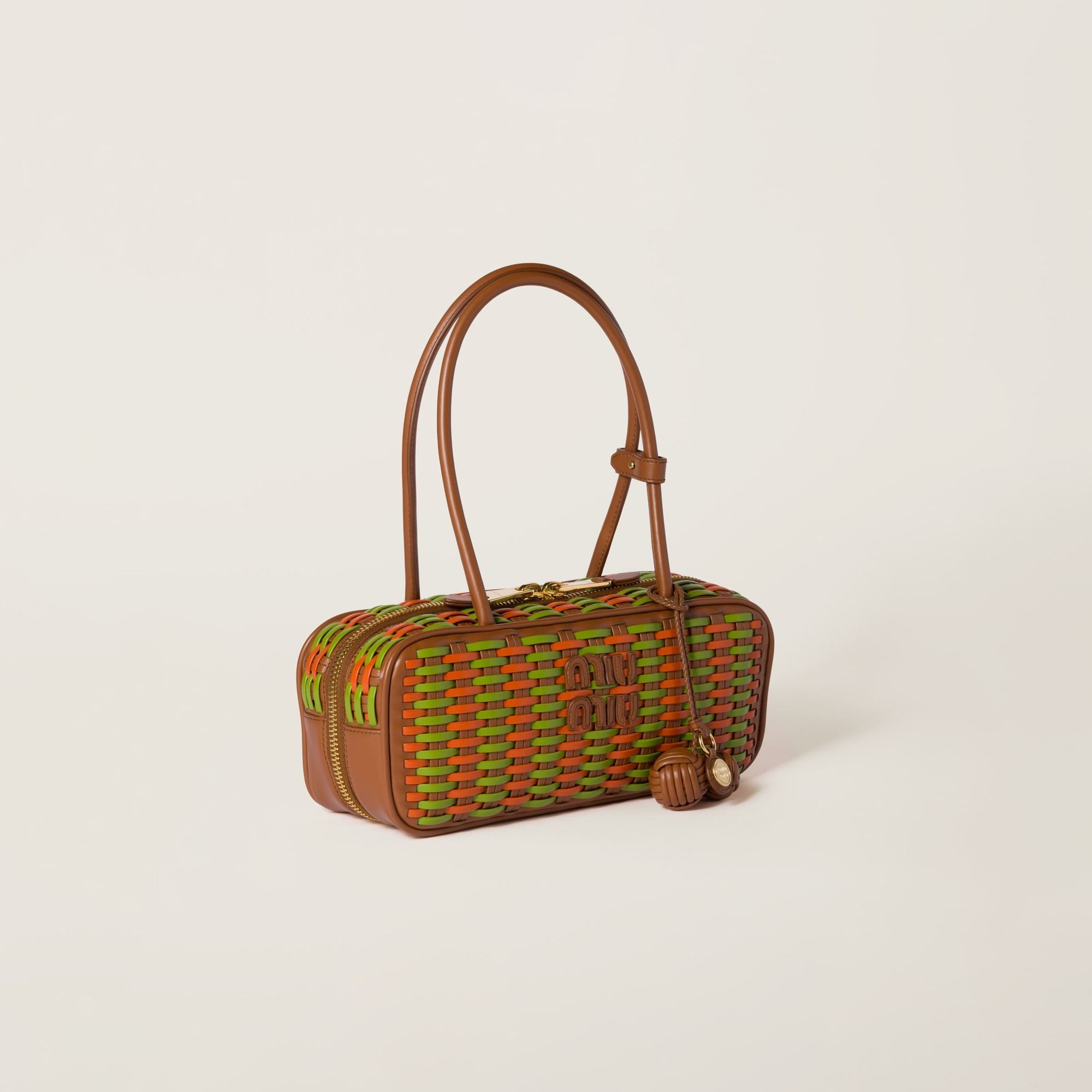 Women Beau Leather Bag - Cognac+felce+rame