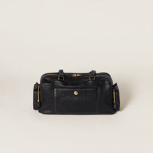 Women Pocket Washed Nappa Leather Bag - Nero