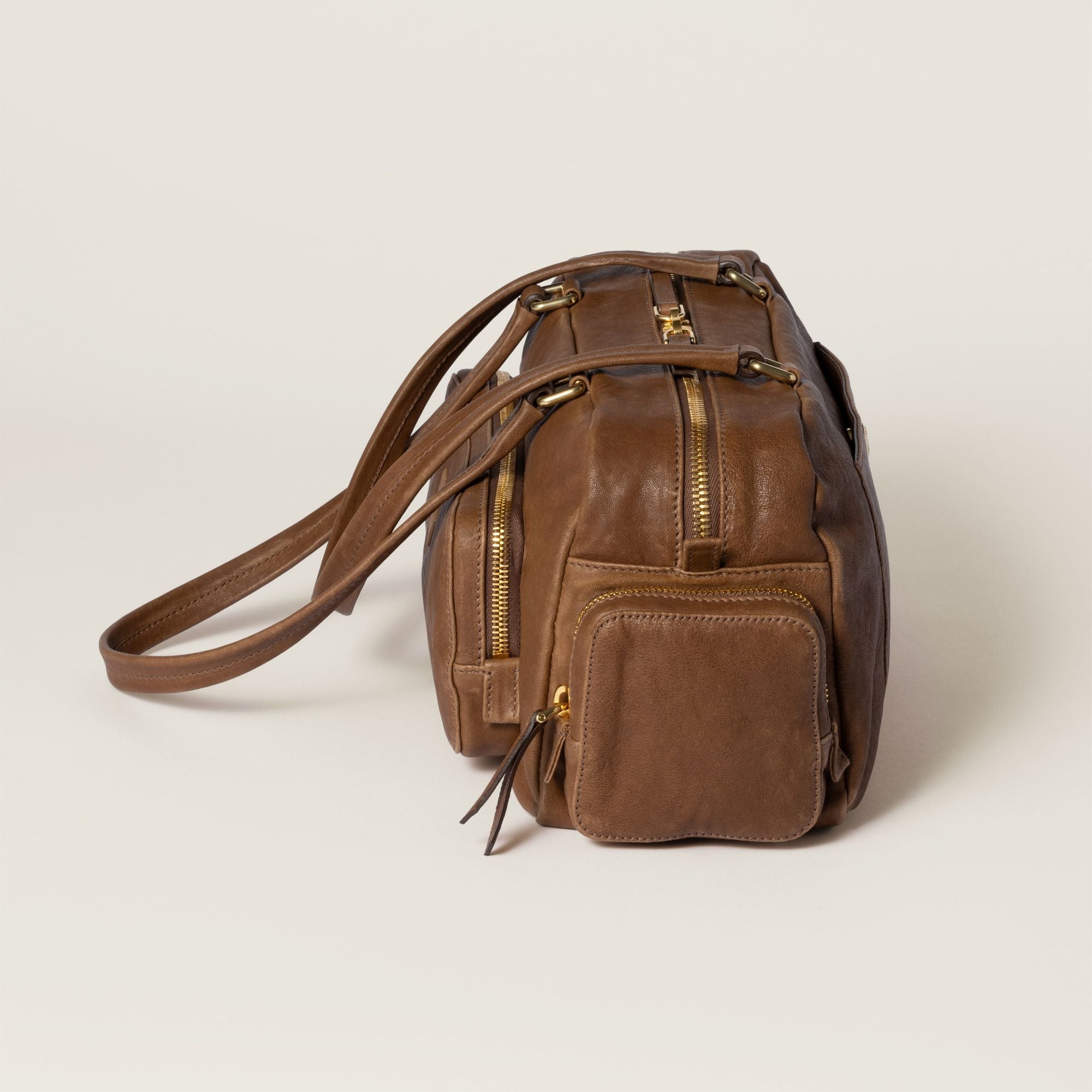 Women Pocket Washed Nappa Leather Bag - Rovere