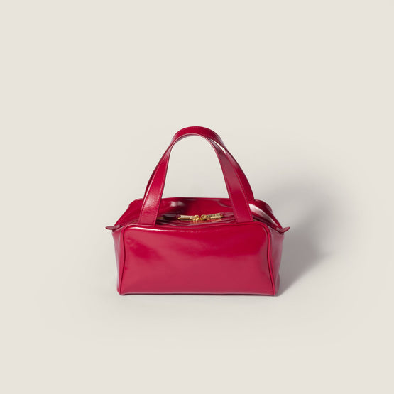 Leather top-handle bag