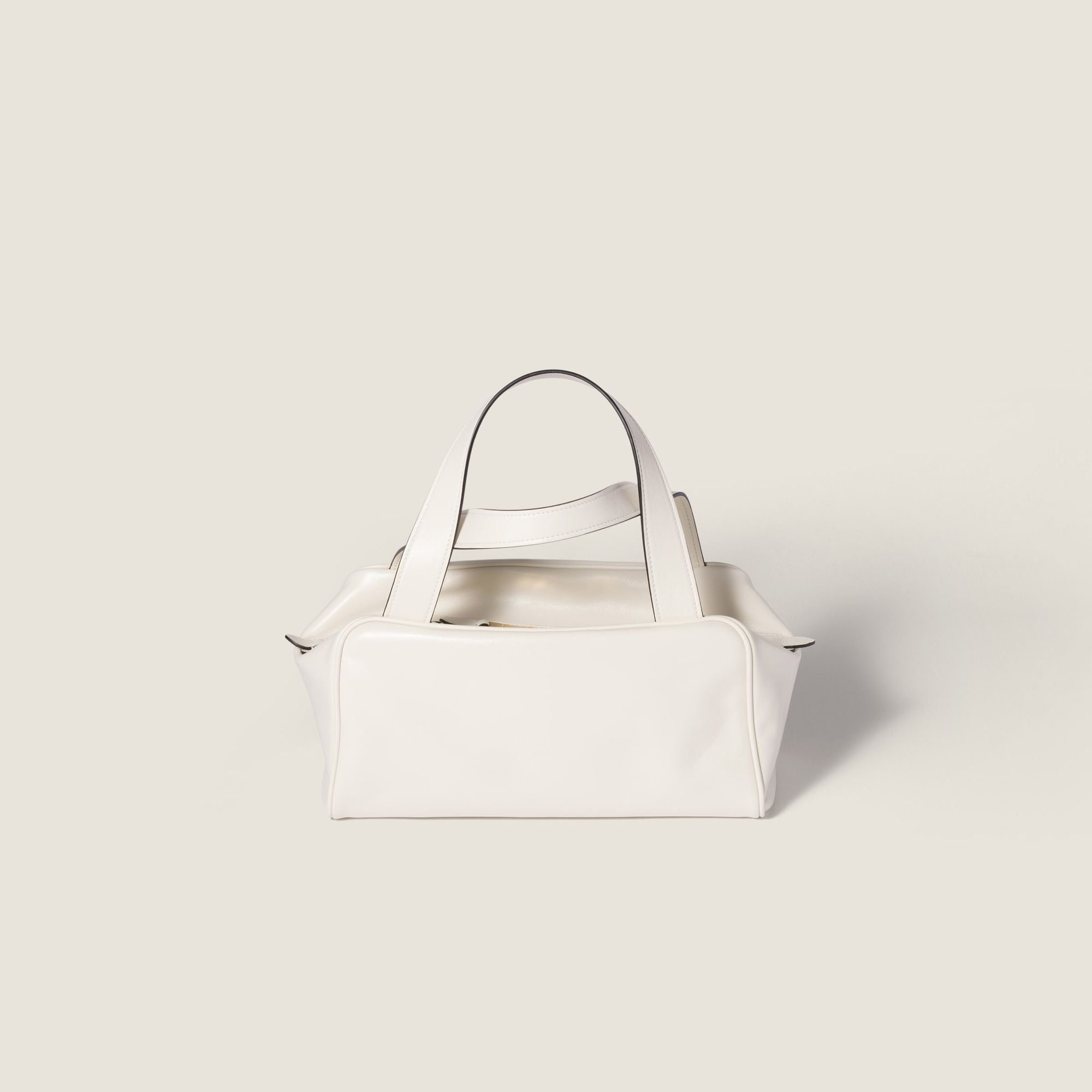 Women Leather Top-handle Bag - Bianco