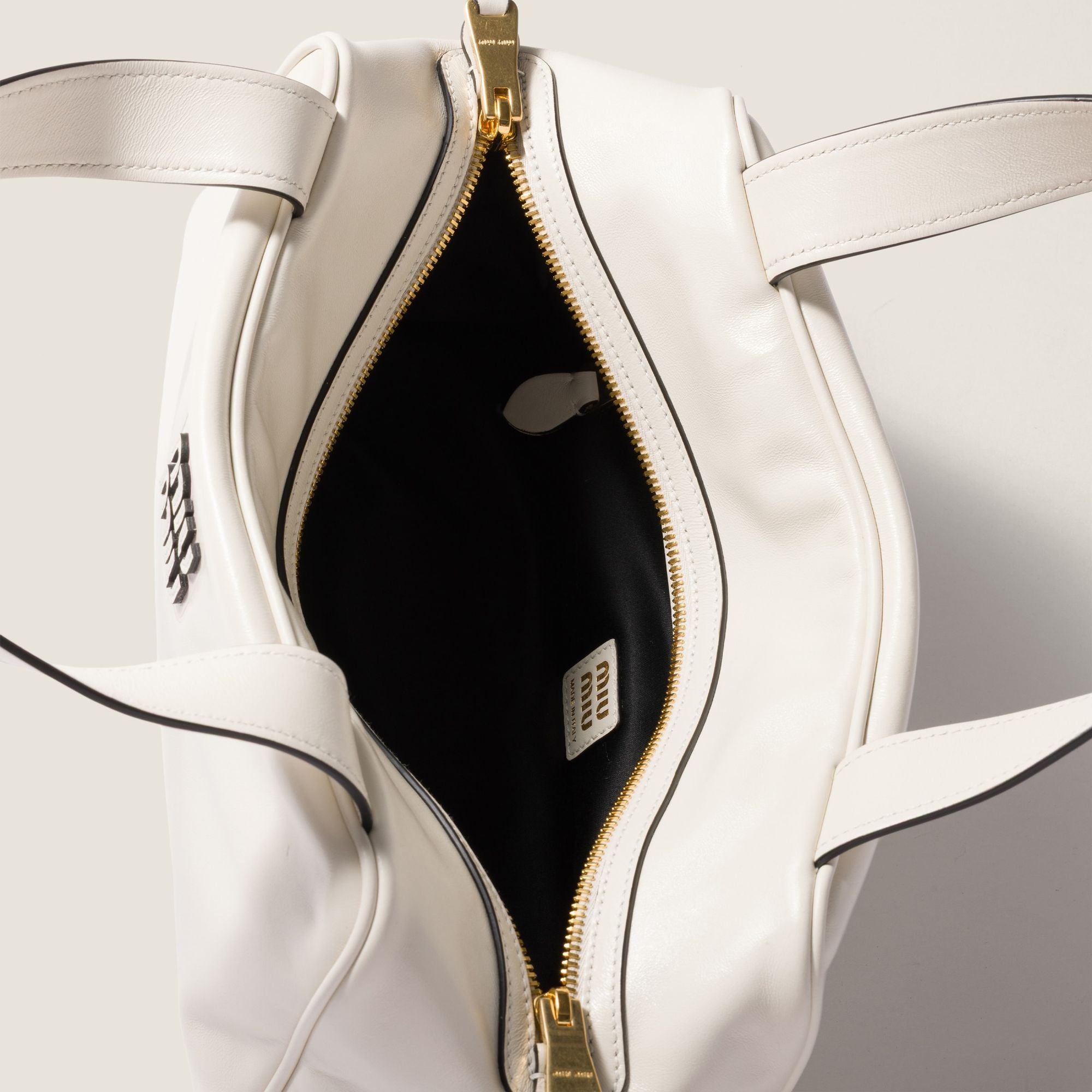 Women Leather Top-handle Bag - Bianco