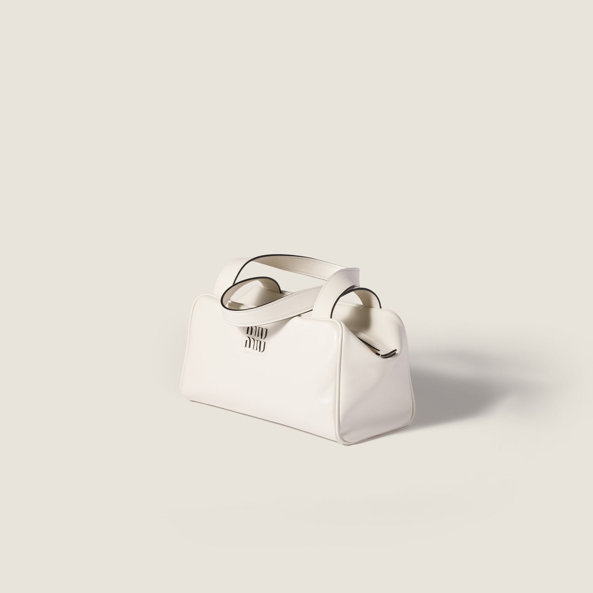 Women Leather Top-handle Bag - Bianco