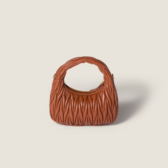 Wander matelassé nappa leather hobo bag
