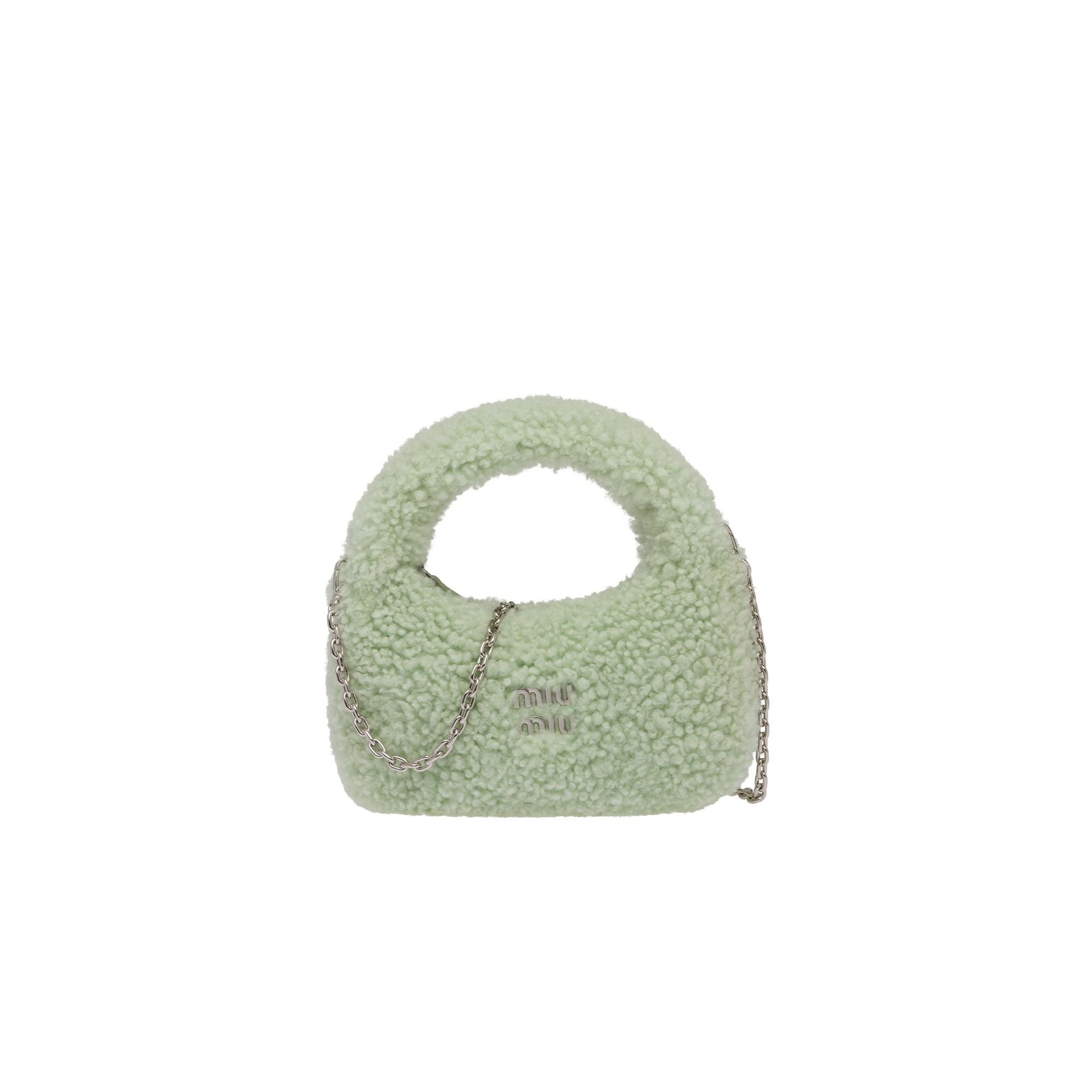 Women Wander Shearling Hobo Bag - Acqua