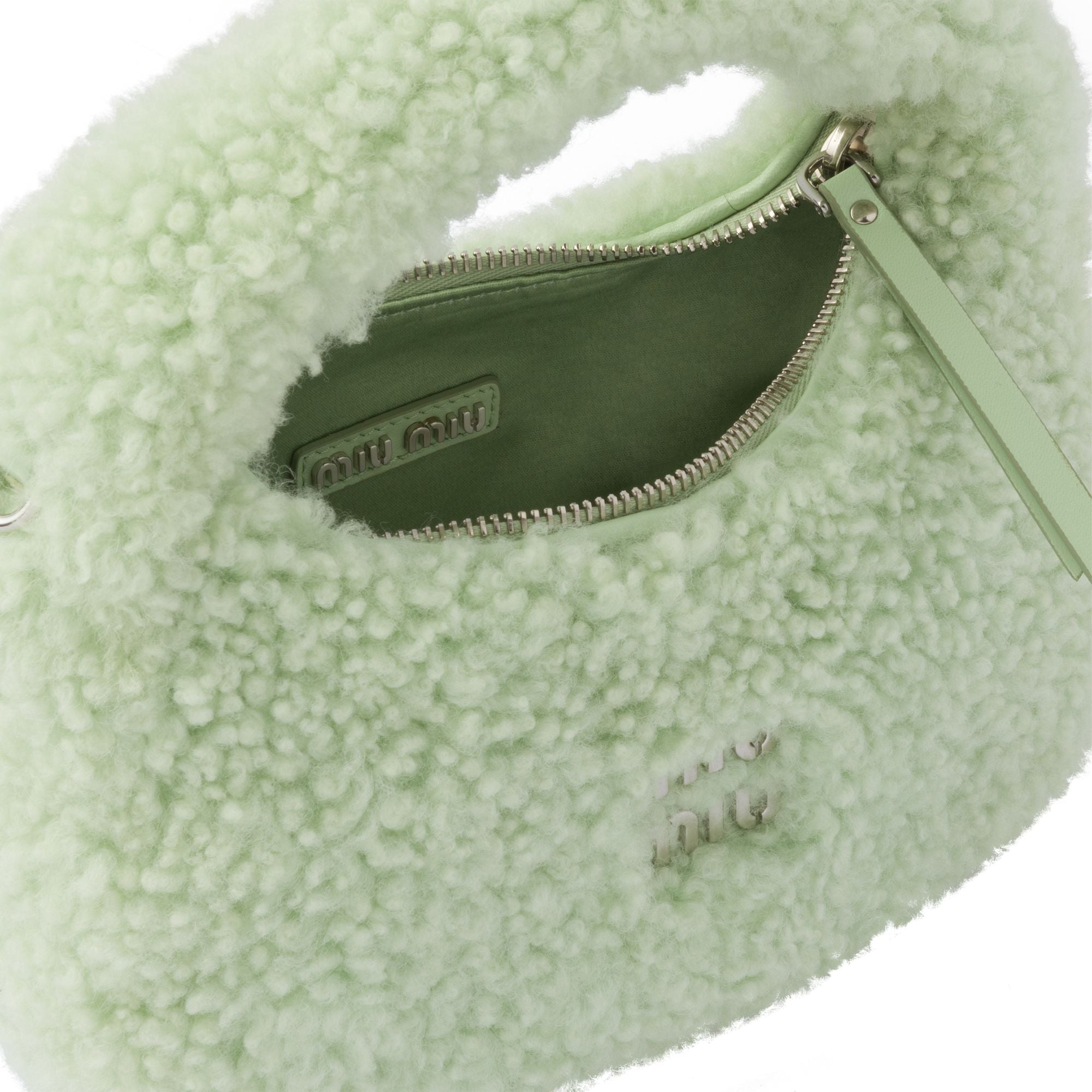 Women Wander Shearling Hobo Bag - Acqua