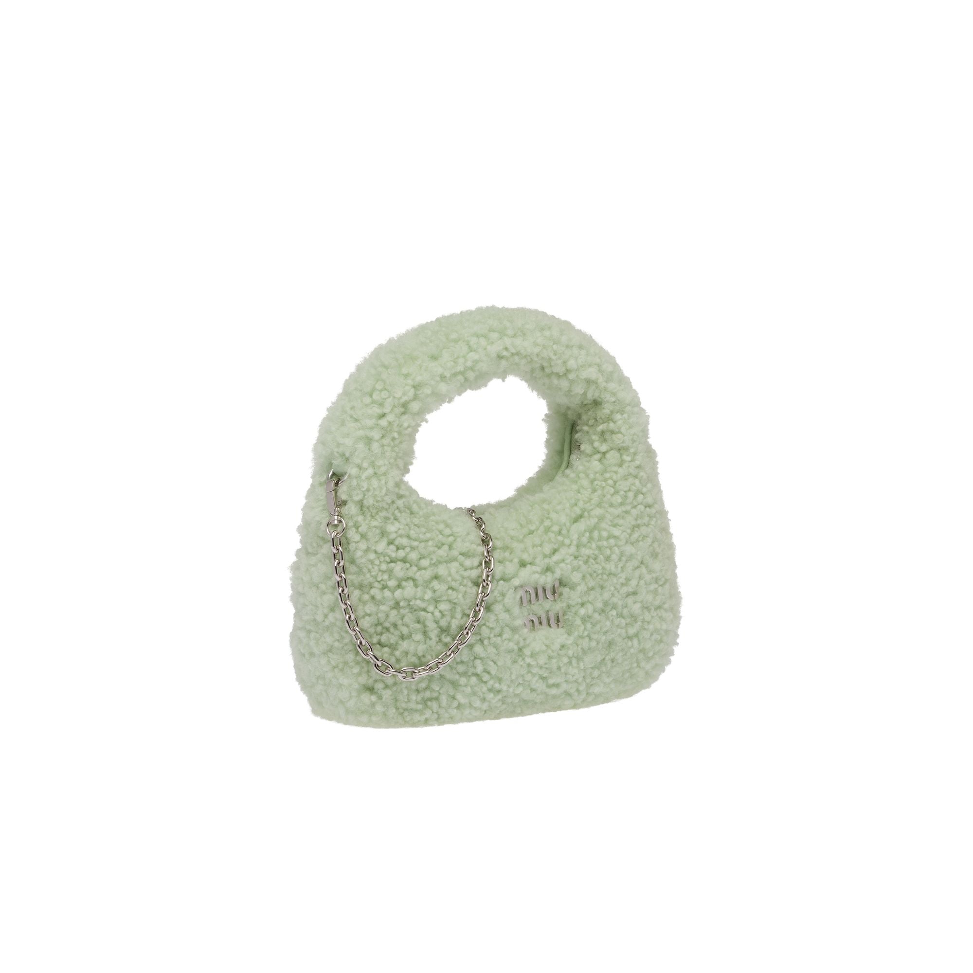 Women Wander Shearling Hobo Bag - Acqua