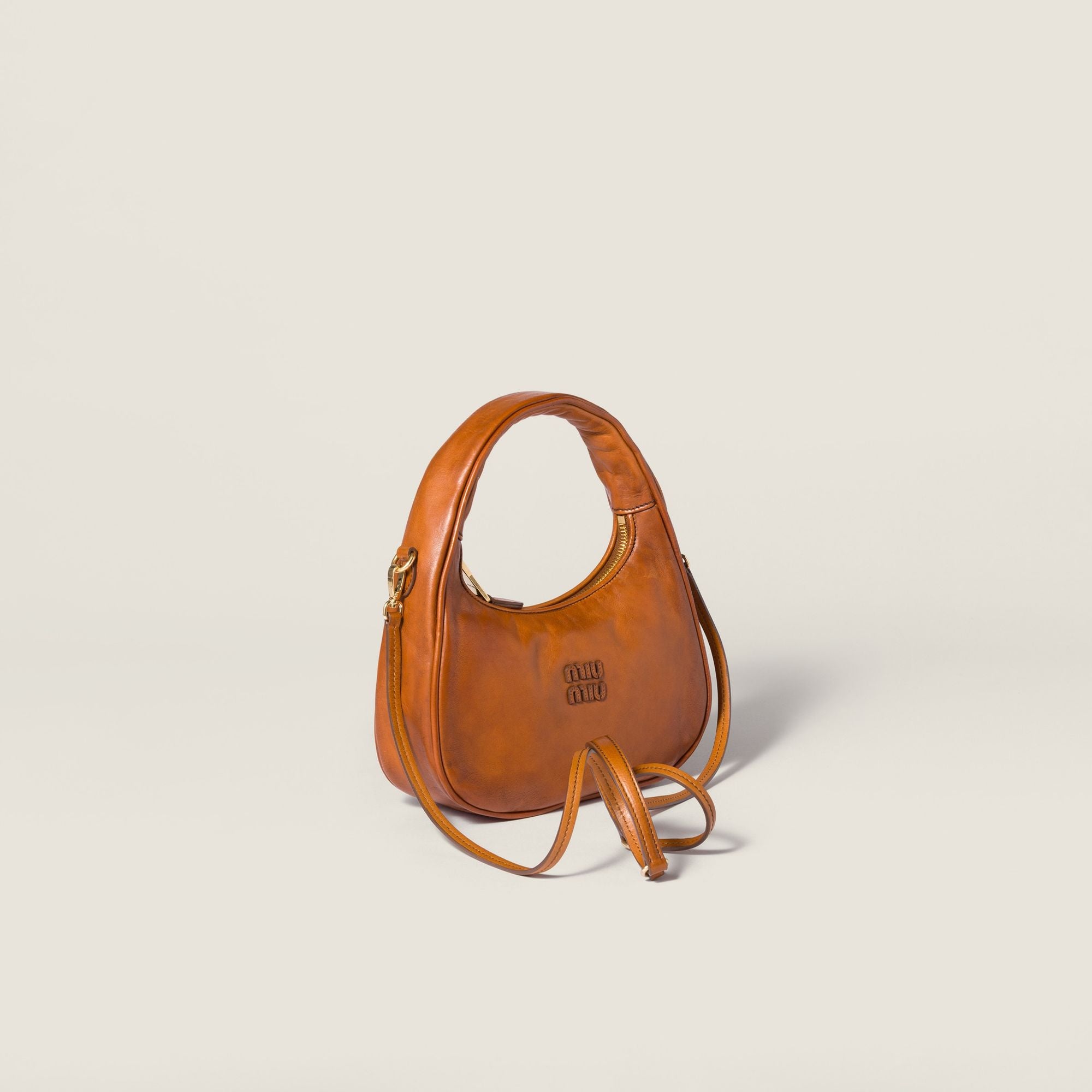 Women Wander Leather Bag - Cognac