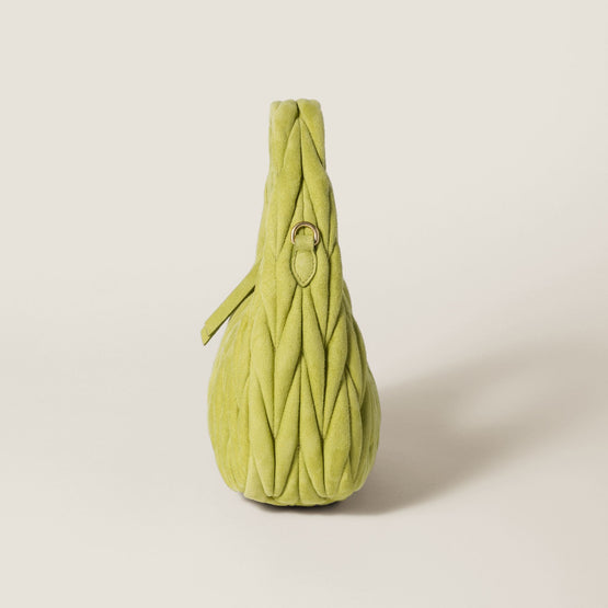 Women Wander Matelassé Suede Bag - Edera
