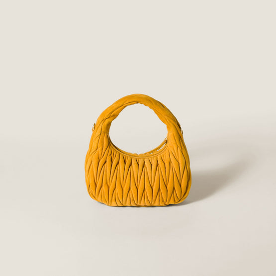 Women Wander Matelassé Suede Bag - Whisky