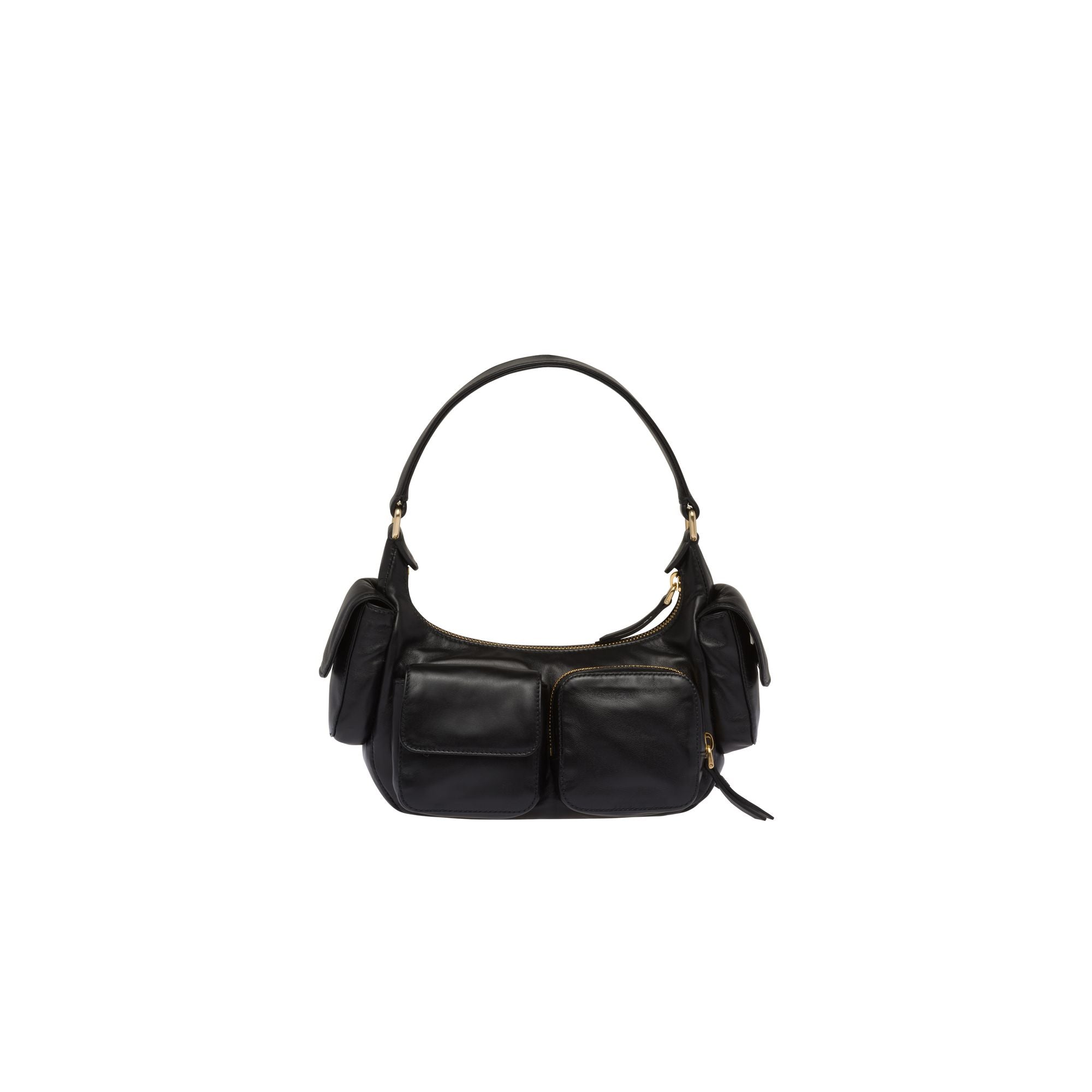 Women Nappa Leather Pocket Bag - Nero