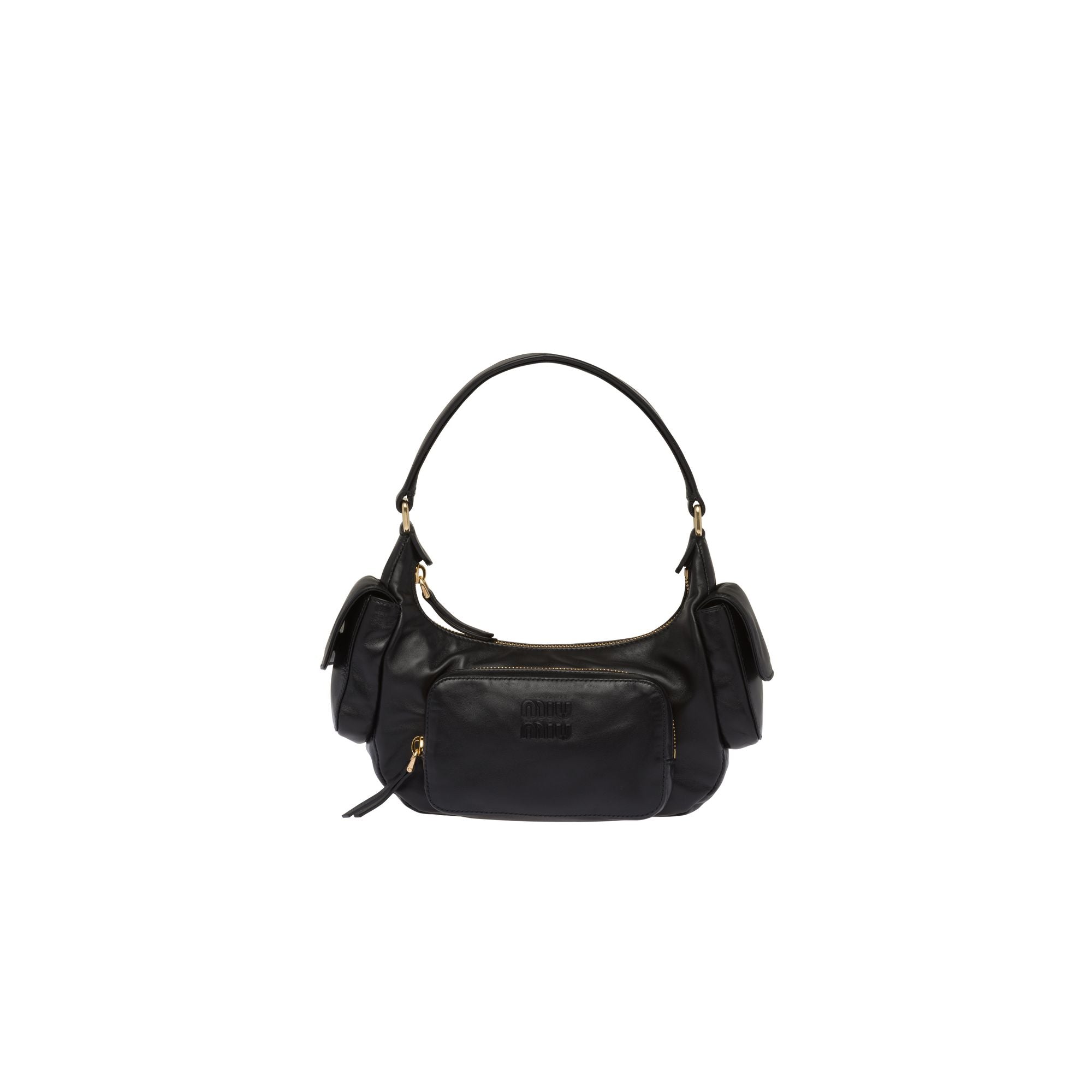 Women Nappa Leather Pocket Bag - Nero