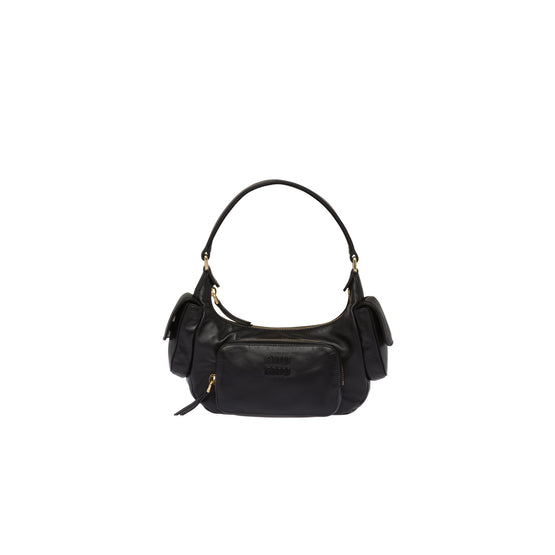 Women Nappa Leather Pocket Bag - Nero