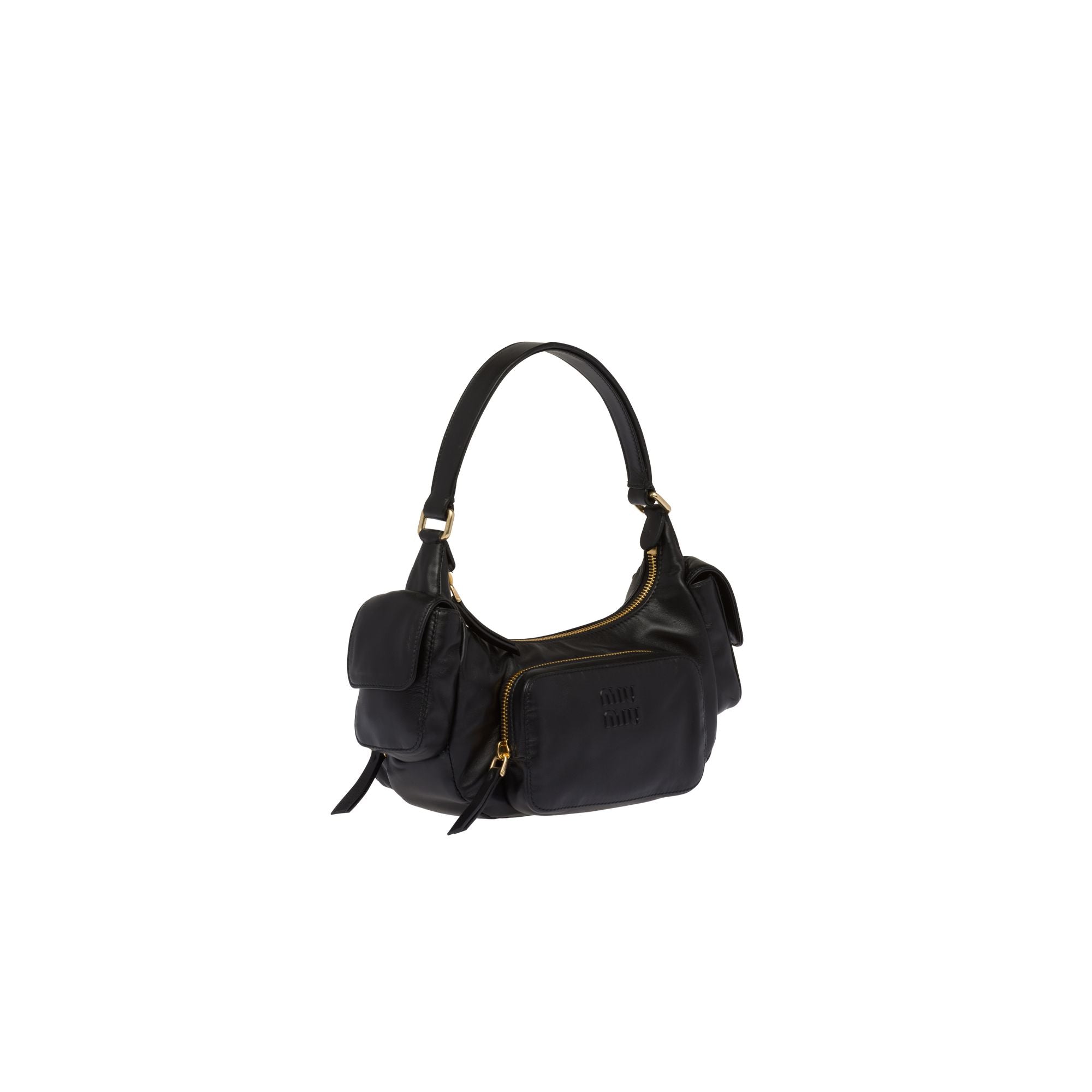 Women Nappa Leather Pocket Bag - Nero