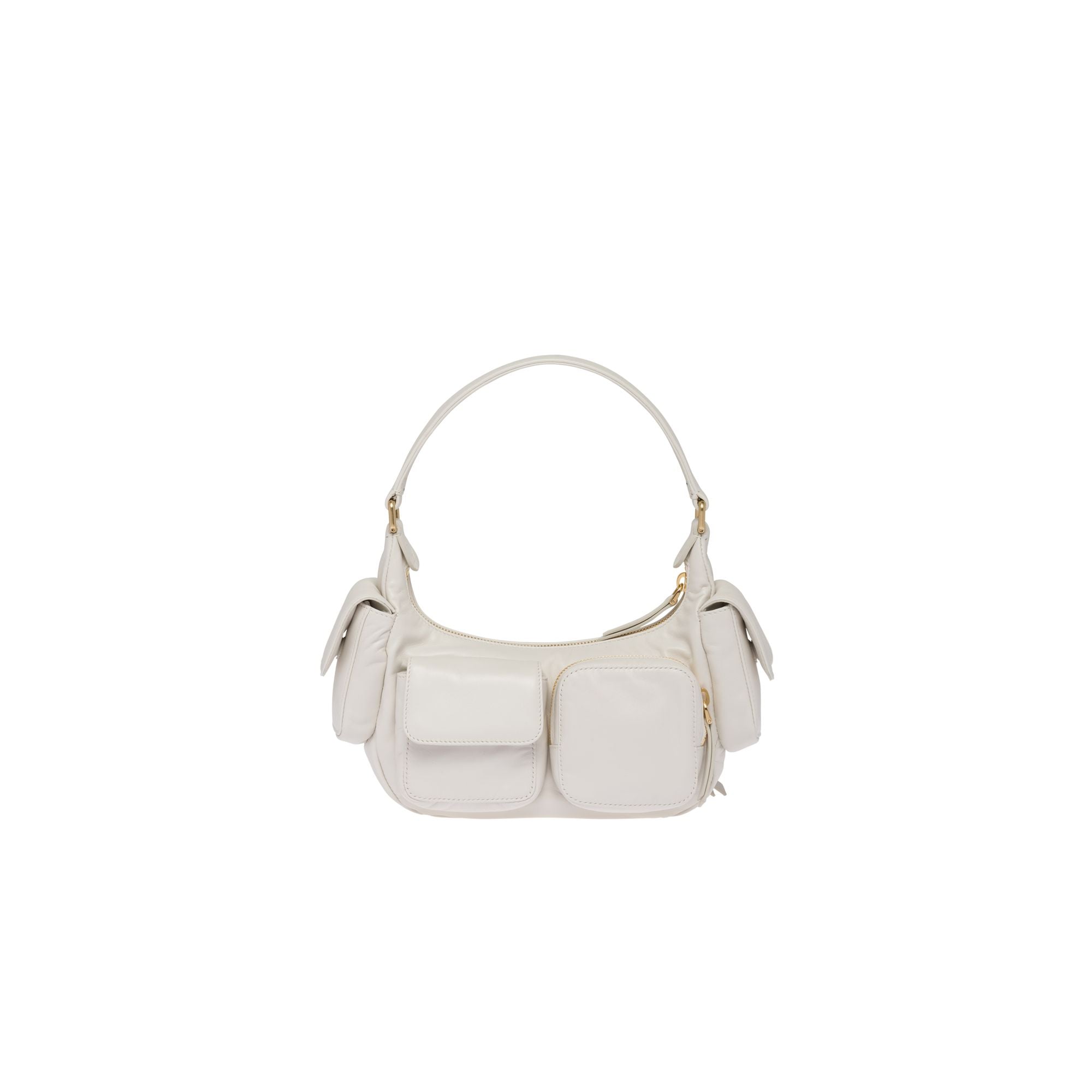 Women Nappa Leather Pocket Bag - Bianco