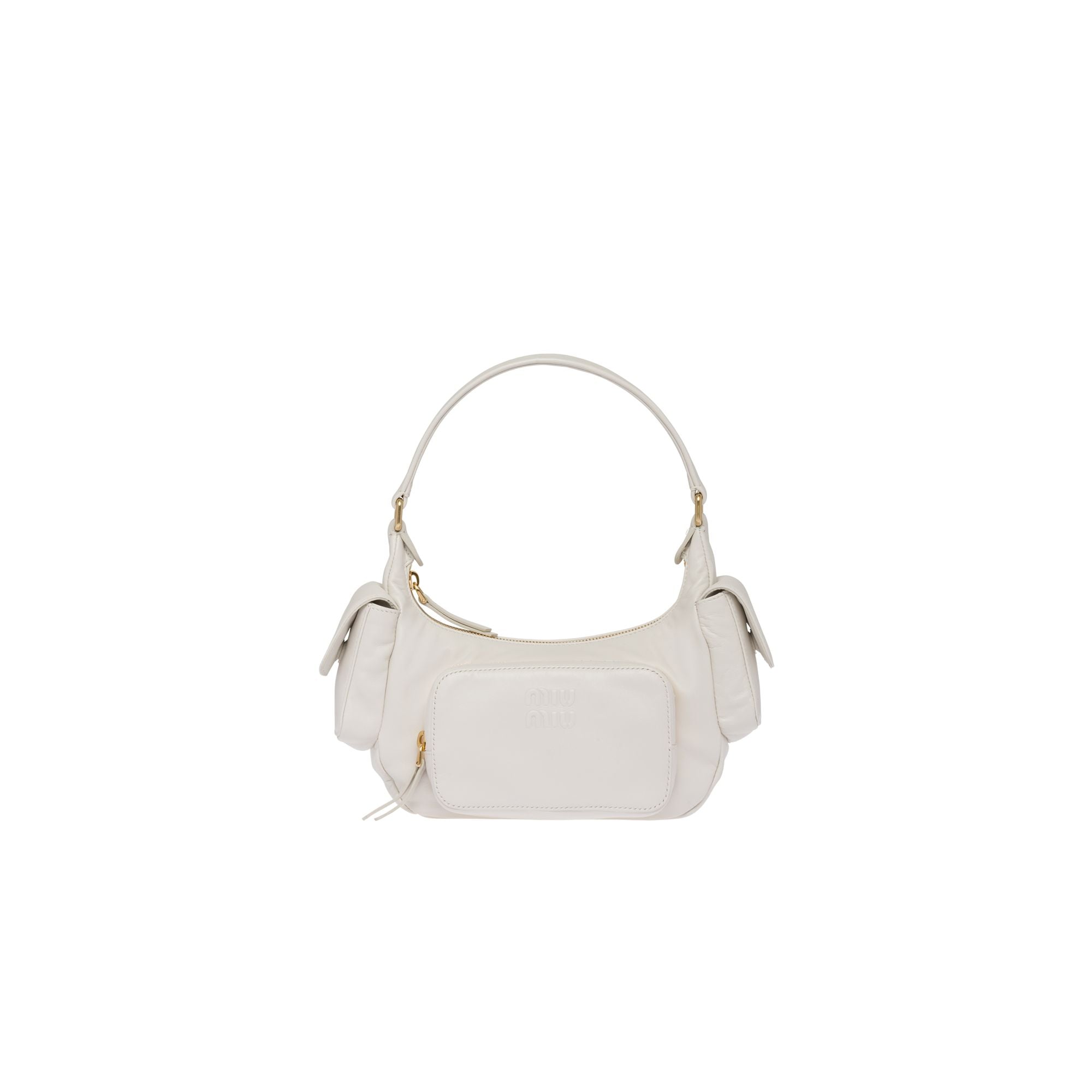 Women Nappa Leather Pocket Bag - Bianco