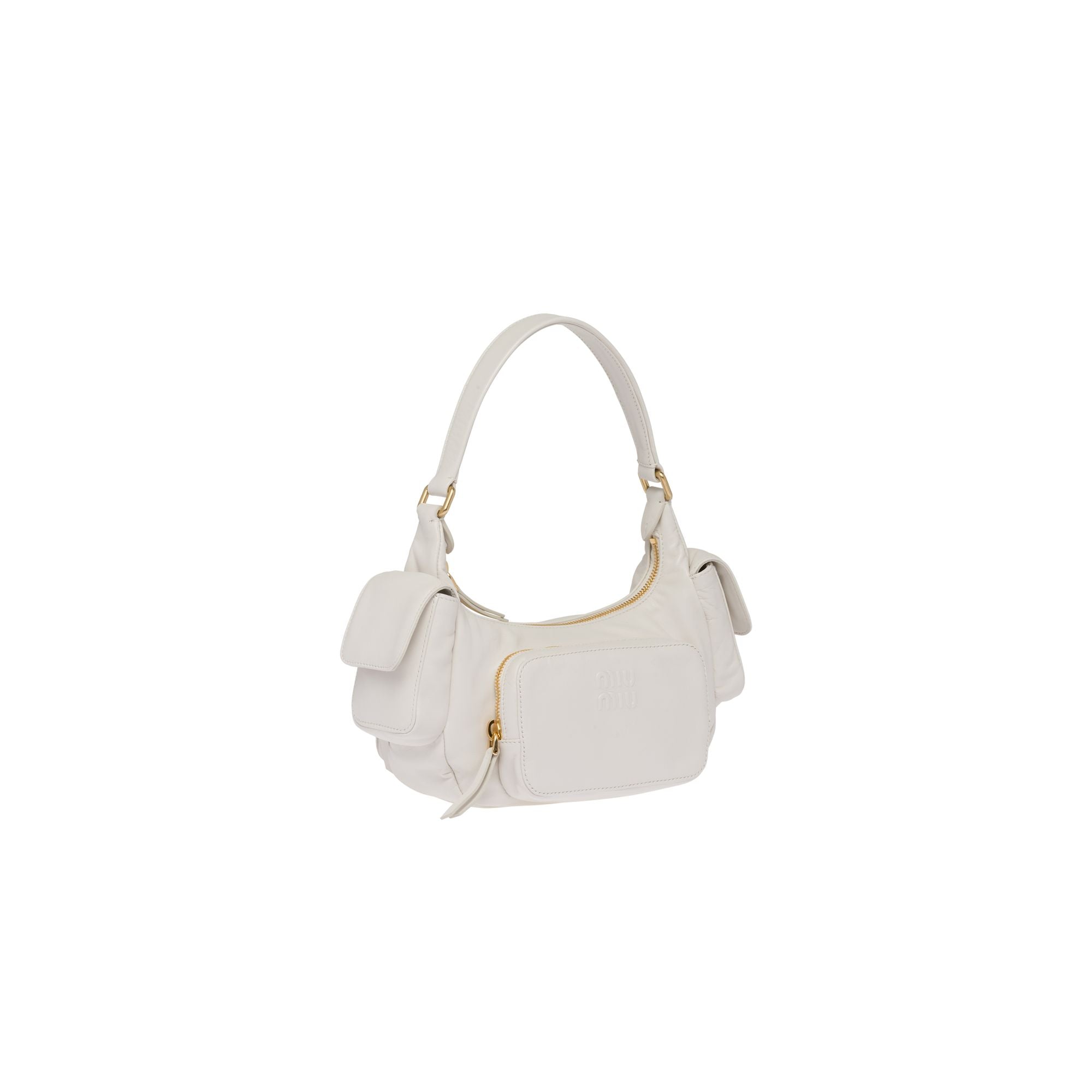 Women Nappa Leather Pocket Bag - Bianco