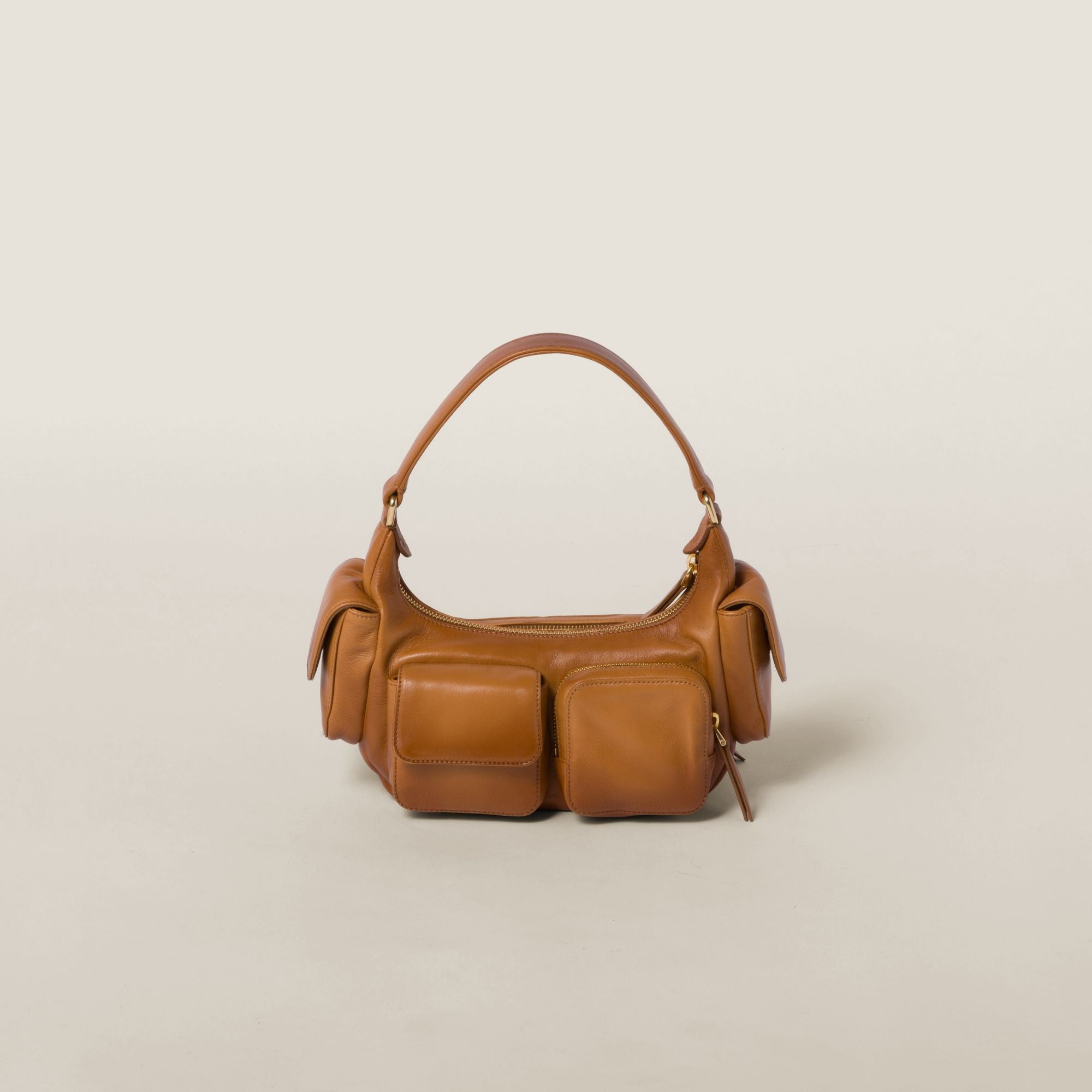 Women Nappa Leather Pocket Bag - Miele