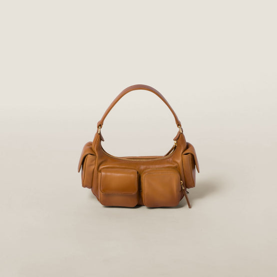 Women Nappa Leather Pocket Bag - Miele