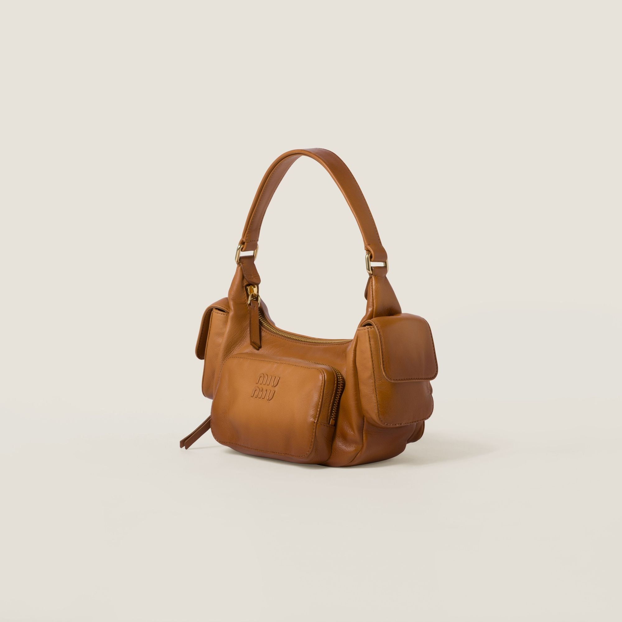 Women Nappa Leather Pocket Bag - Miele