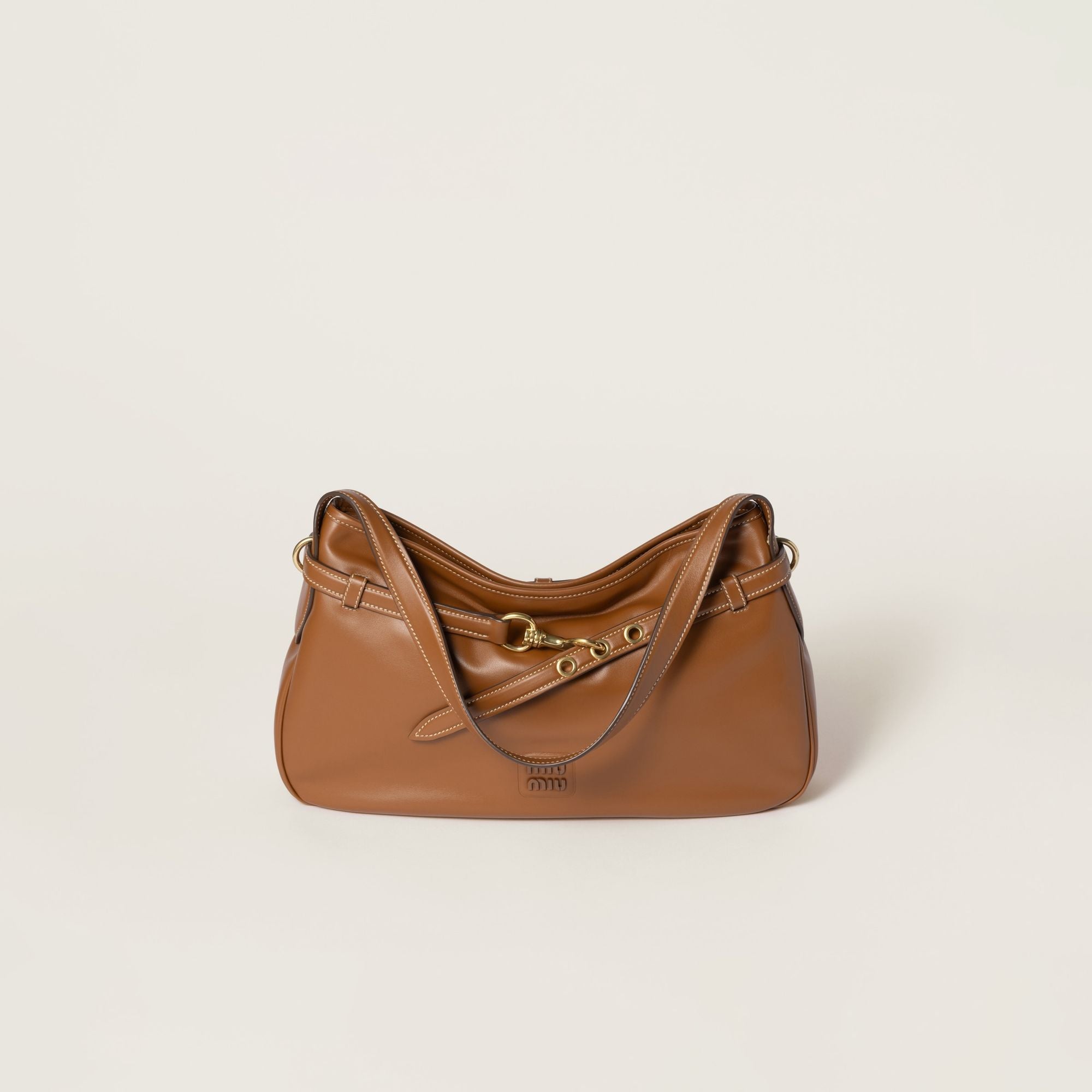 Women Aventure Leather Bag - Cognac