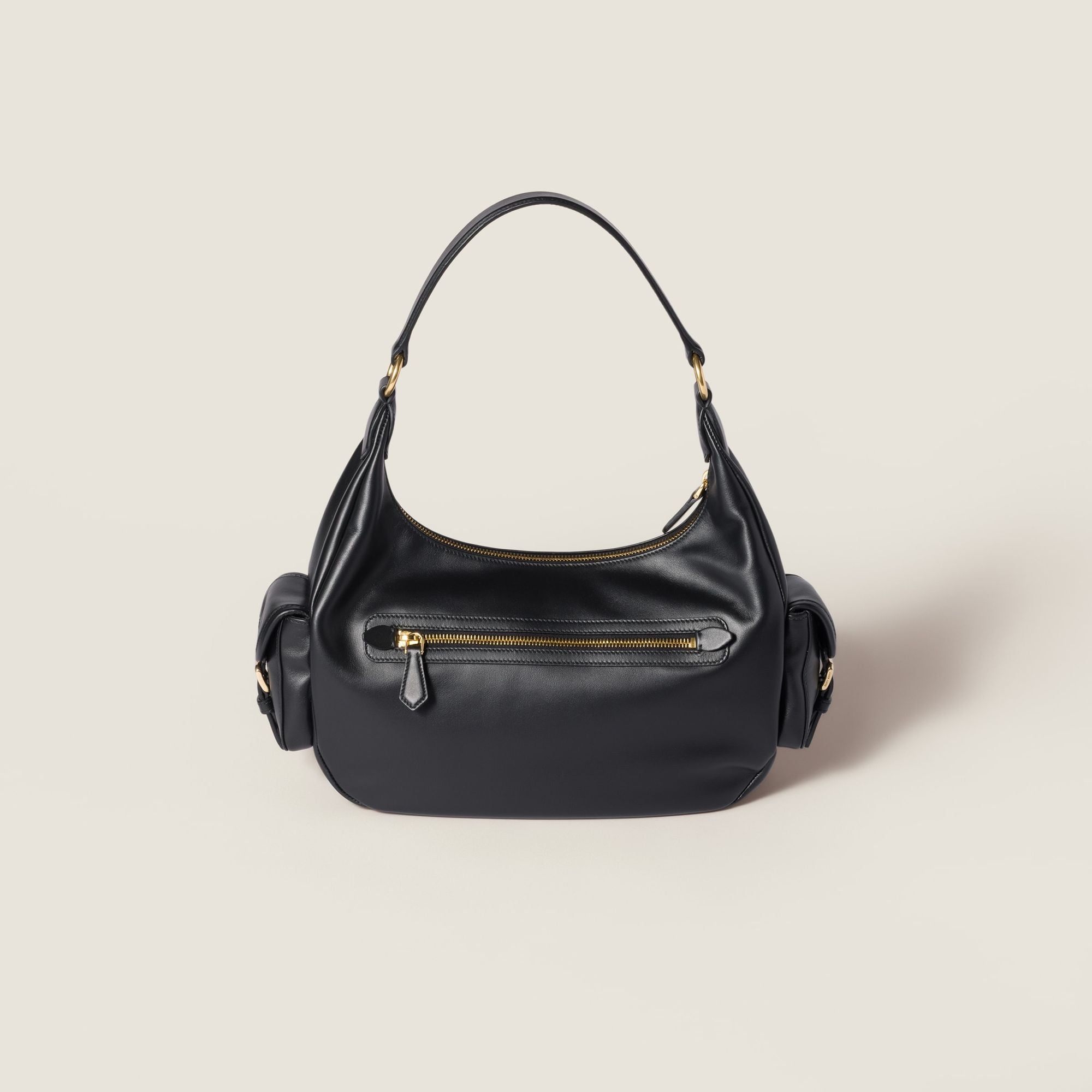 Women Pocket Leather Bag - Nero